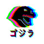Glitchzilla-none removable cover w insert throw pillow-Rogelio