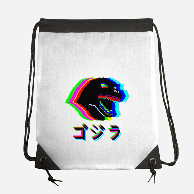 Glitchzilla-none drawstring bag-Rogelio