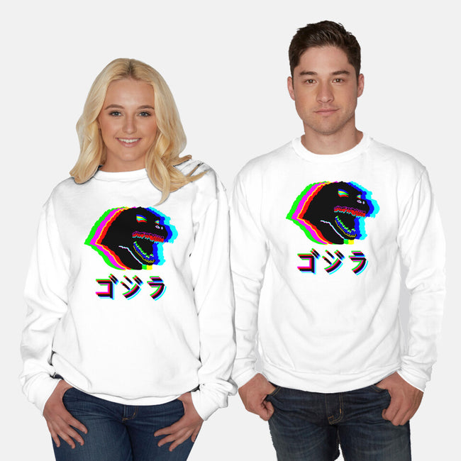Glitchzilla-unisex crew neck sweatshirt-Rogelio