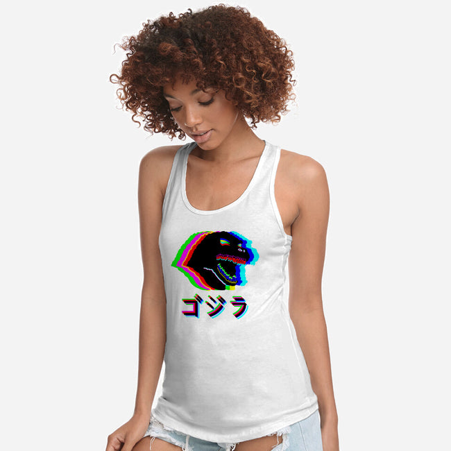 Glitchzilla-womens racerback tank-Rogelio