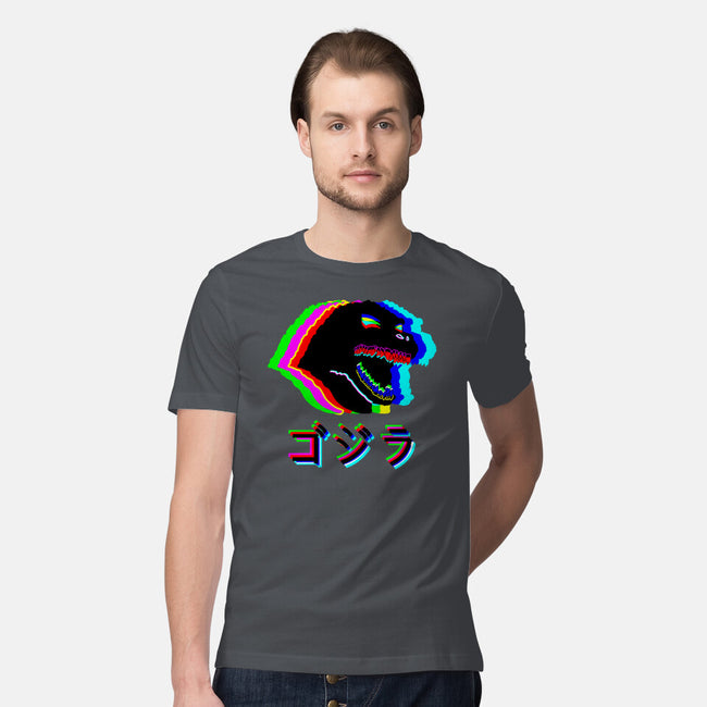 Glitchzilla-mens premium tee-Rogelio