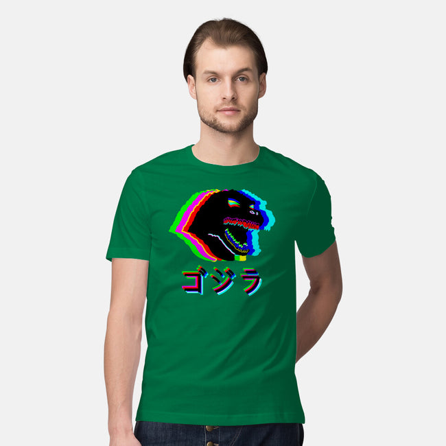 Glitchzilla-mens premium tee-Rogelio