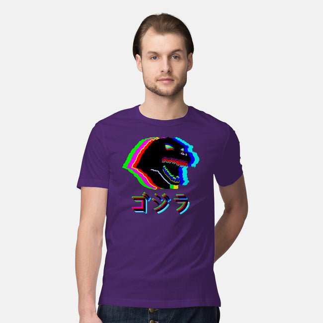 Glitchzilla-mens premium tee-Rogelio