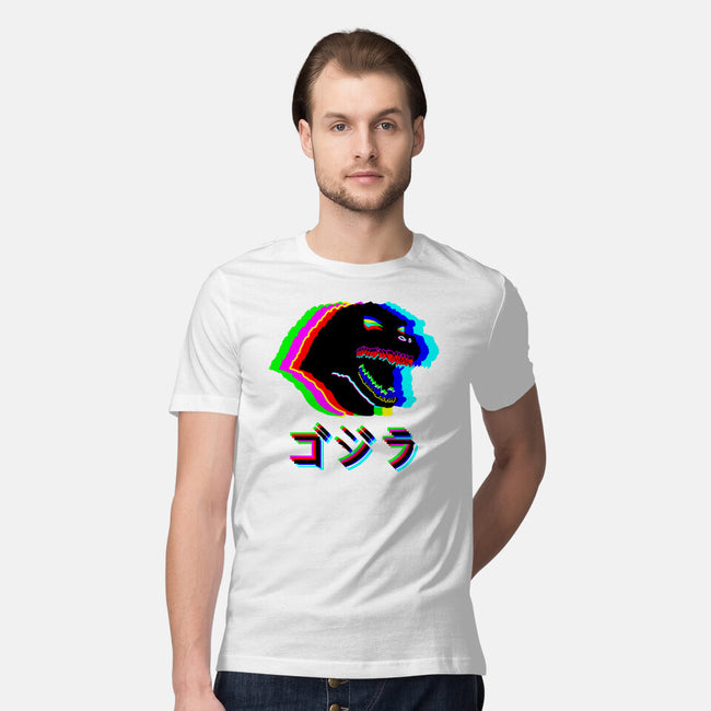 Glitchzilla-mens premium tee-Rogelio