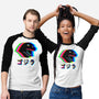 Glitchzilla-unisex baseball tee-Rogelio