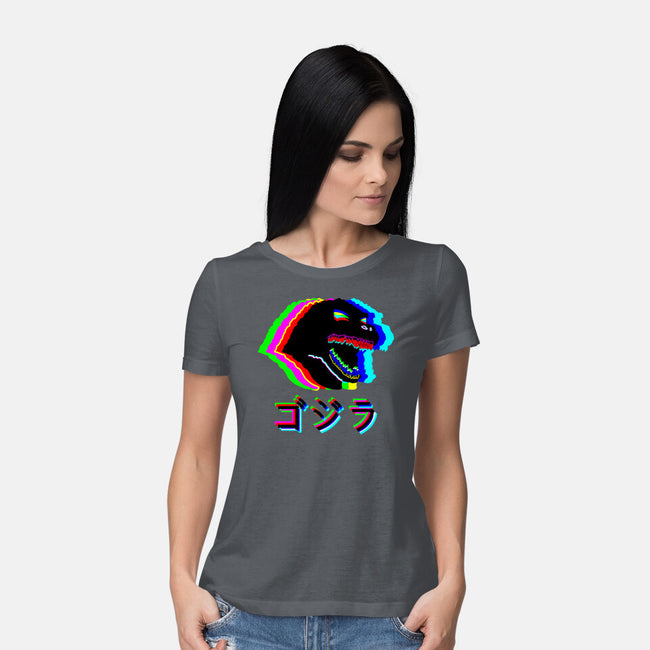 Glitchzilla-womens basic tee-Rogelio