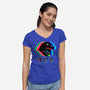Glitchzilla-womens v-neck tee-Rogelio