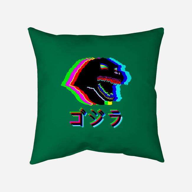 Glitchzilla-none removable cover w insert throw pillow-Rogelio