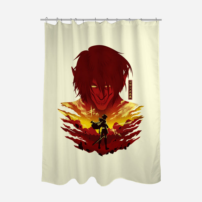 Humanity's Strongest-none polyester shower curtain-hypertwenty