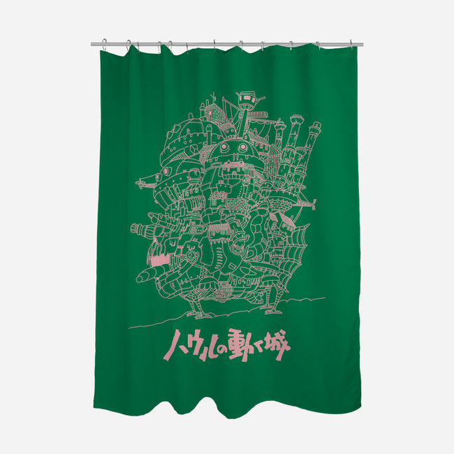 Castle-none polyester shower curtain-Jelly89