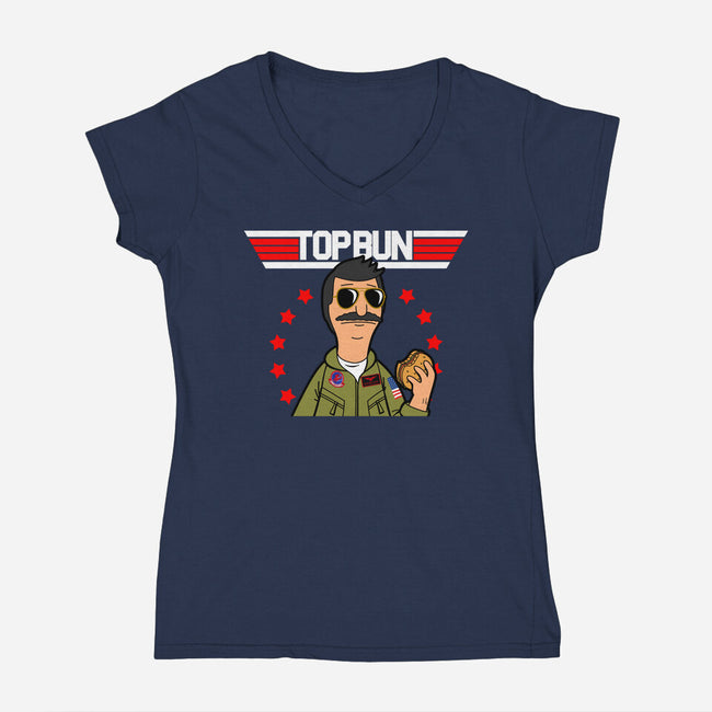Top Bun-womens v-neck tee-Boggs Nicolas