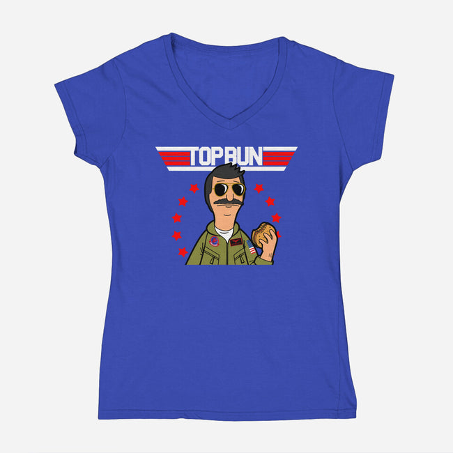 Top Bun-womens v-neck tee-Boggs Nicolas