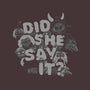 Did She Say It?-womens fitted tee-8BitHobo