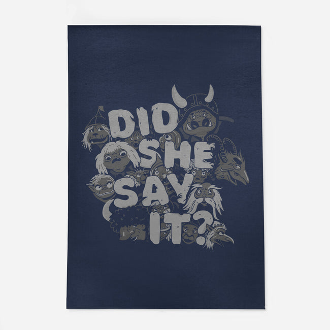 Did She Say It?-none outdoor rug-8BitHobo