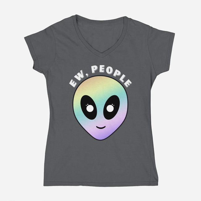 Ew, People-womens v-neck tee-Kari Sl