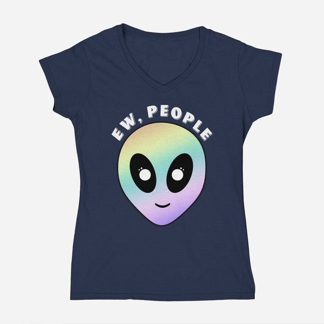 Ew, People-womens v-neck tee-Kari Sl