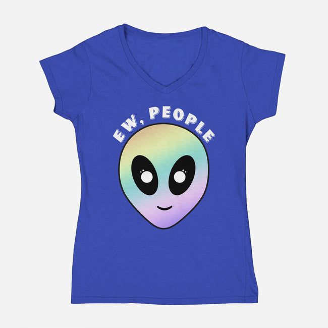 Ew, People-womens v-neck tee-Kari Sl