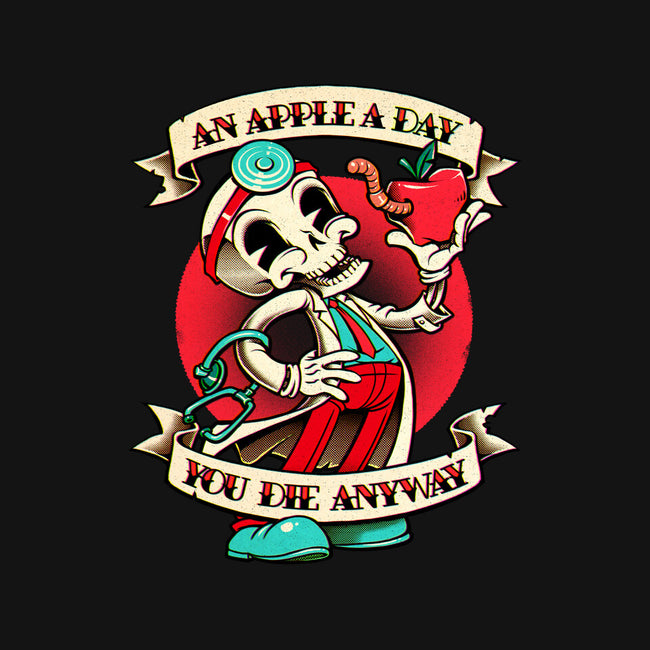 An Apple a Day, You Die Anyway-none fleece blanket-andremuller.art