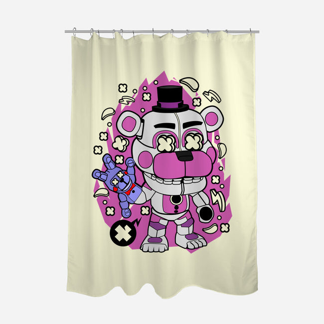 Freddy White-none polyester shower curtain-ElMattew