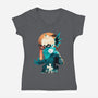 Bakugo-womens v-neck tee-hirolabs