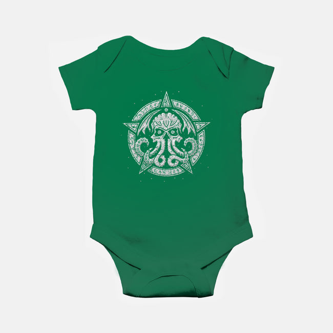 Cult of Cthulhu-baby basic onesie-Paul Simic