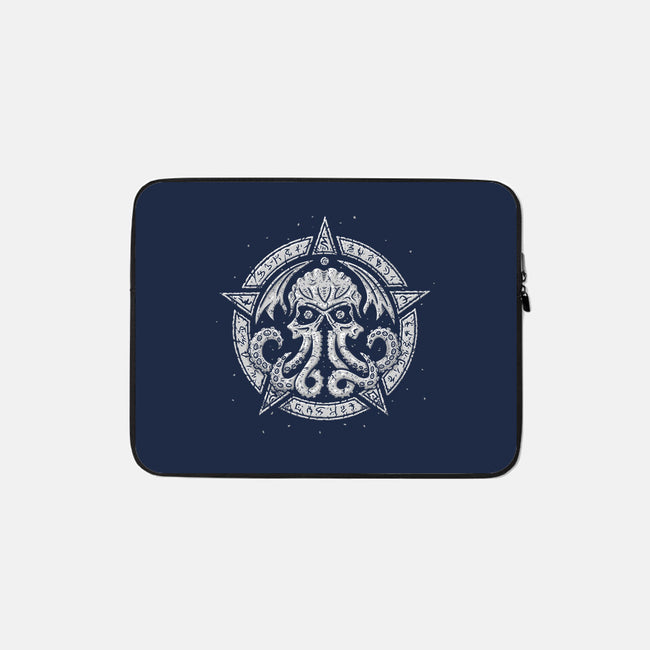 Cult of Cthulhu-none zippered laptop sleeve-Paul Simic