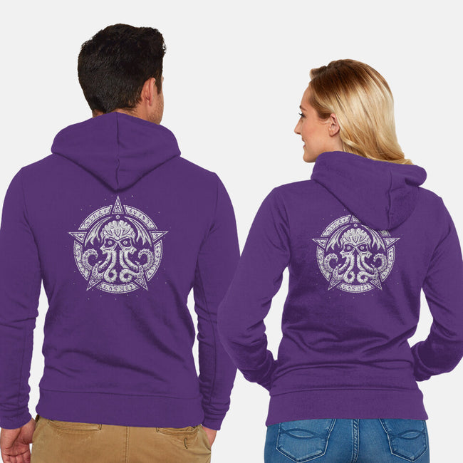 Cult of Cthulhu-unisex zip-up sweatshirt-Paul Simic