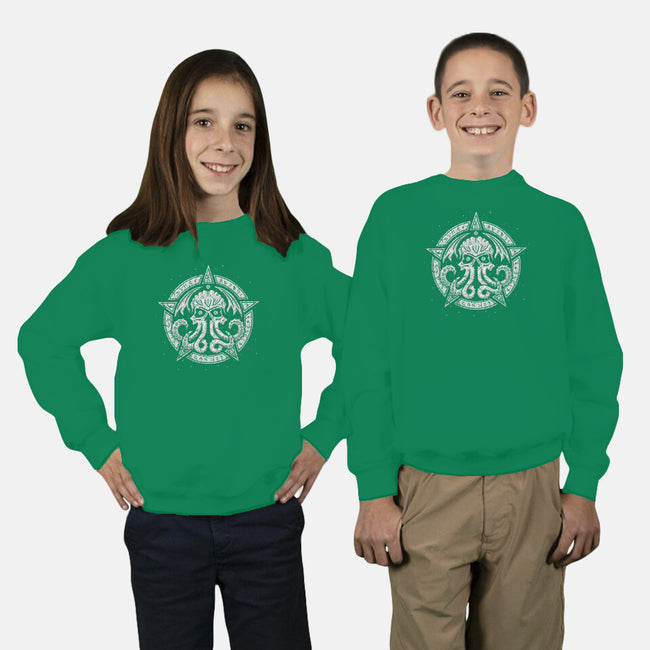 Cult of Cthulhu-youth crew neck sweatshirt-Paul Simic