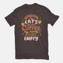Cats and Coffee-womens basic tee-eduely