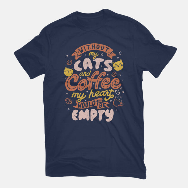 Cats and Coffee-womens basic tee-eduely