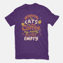 Cats and Coffee-womens fitted tee-eduely
