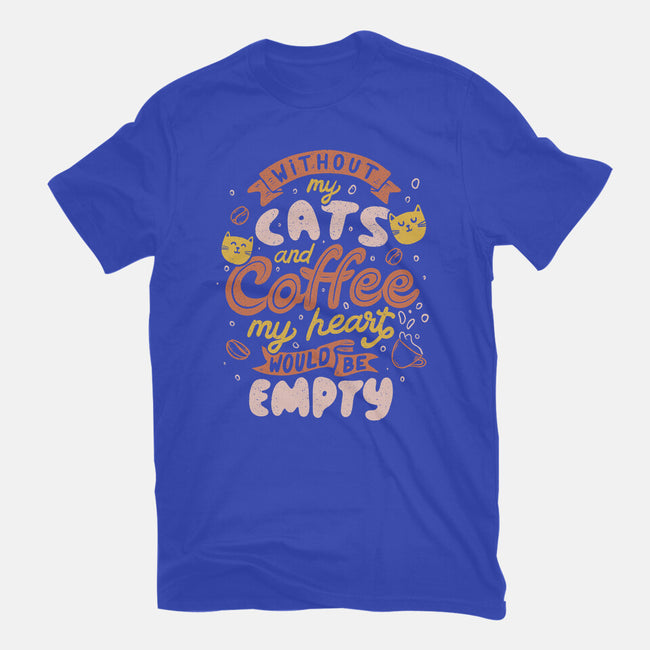Cats and Coffee-womens fitted tee-eduely