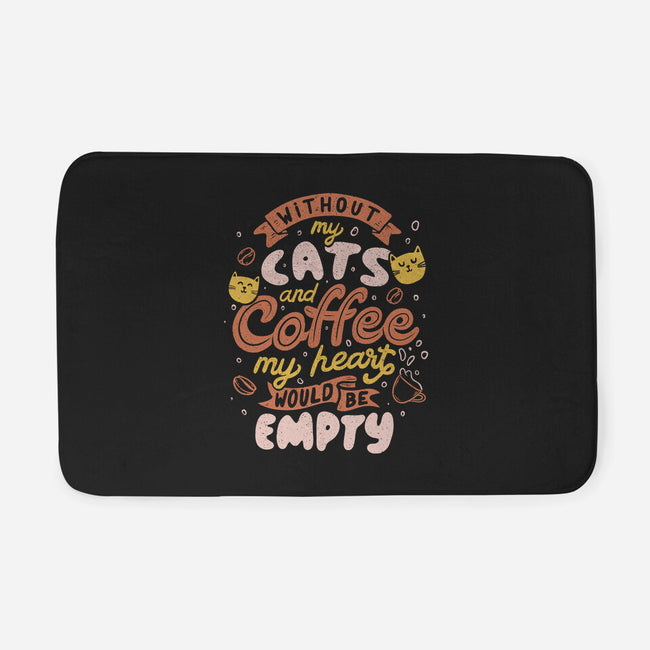 Cats and Coffee-none memory foam bath mat-eduely