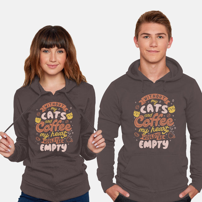 Cats and Coffee-unisex pullover sweatshirt-eduely