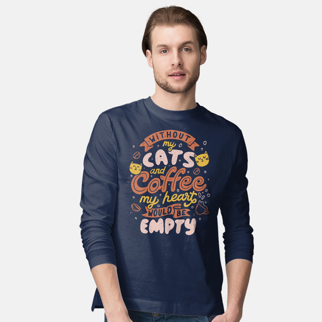 Cats and Coffee-mens long sleeved tee-eduely