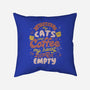 Cats and Coffee-none removable cover w insert throw pillow-eduely
