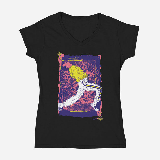 Freddie-womens v-neck tee-Jelly89