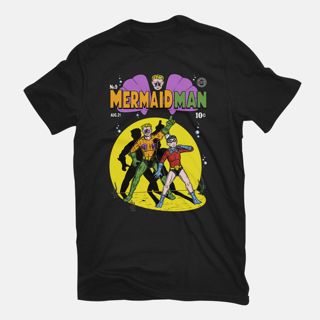 Mermaid Man-womens fitted tee-Firebrander