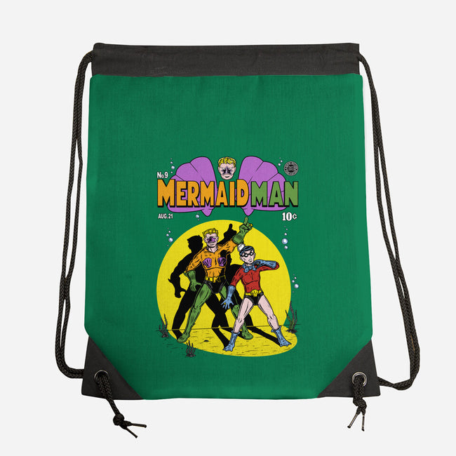 Mermaid Man-none drawstring bag-Firebrander