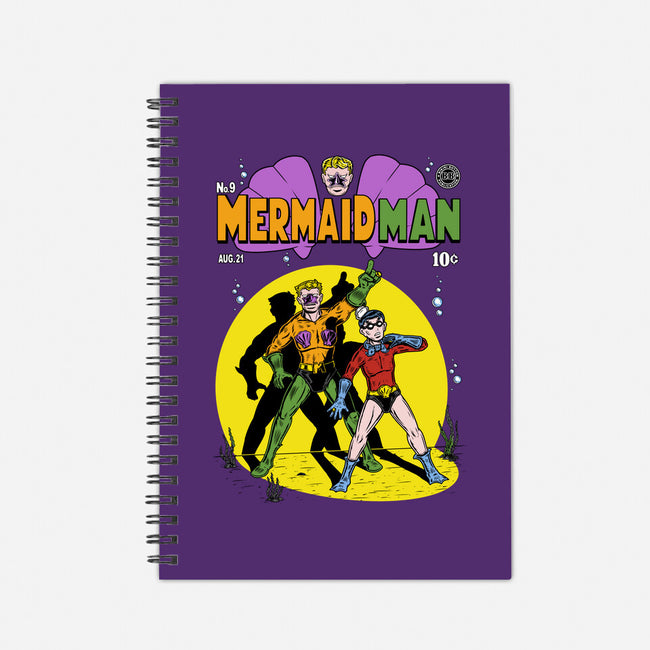 Mermaid Man-none dot grid notebook-Firebrander