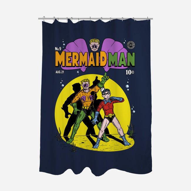 Mermaid Man-none polyester shower curtain-Firebrander