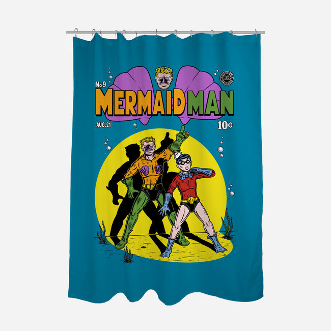Mermaid Man-none polyester shower curtain-Firebrander