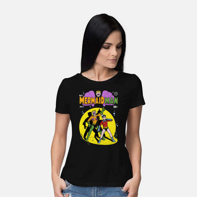 Mermaid Man-womens basic tee-Firebrander