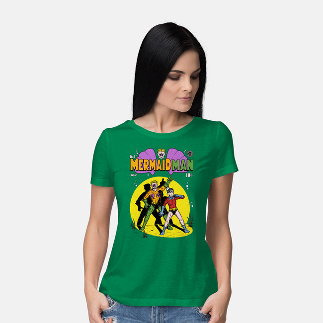 Mermaid Man-womens basic tee-Firebrander