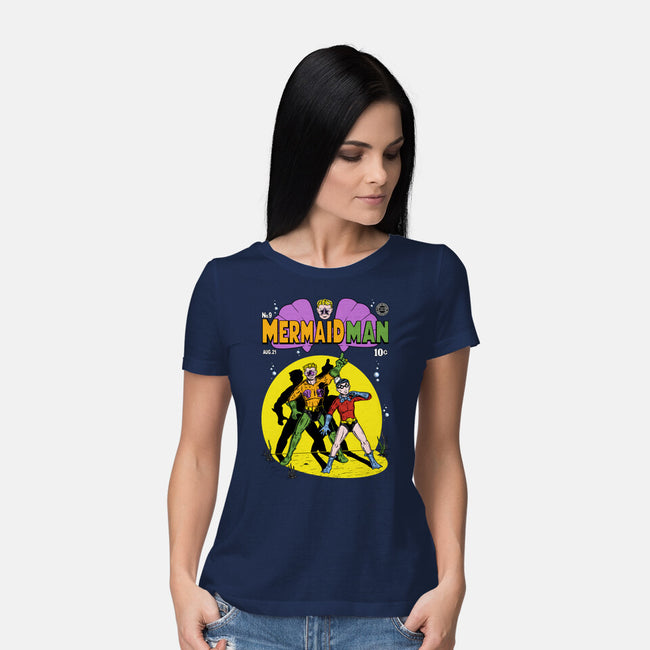 Mermaid Man-womens basic tee-Firebrander