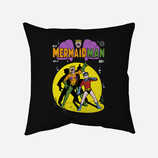 Mermaid Man-none removable cover throw pillow-Firebrander