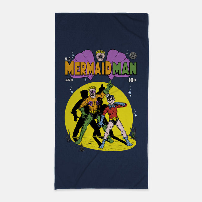 Mermaid Man-none beach towel-Firebrander