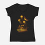 Close Encounters-womens v-neck tee-dandingeroz