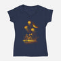 Close Encounters-womens v-neck tee-dandingeroz