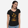 Close Encounters-womens v-neck tee-dandingeroz